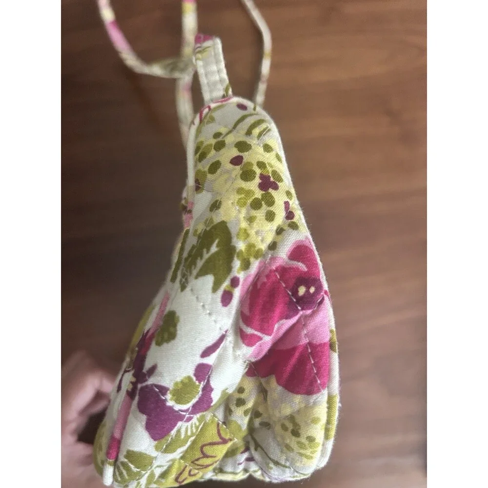 Vera Bradley Floral Quilted Small Crossbody Bag Adjustable Strap Zip Multicolor